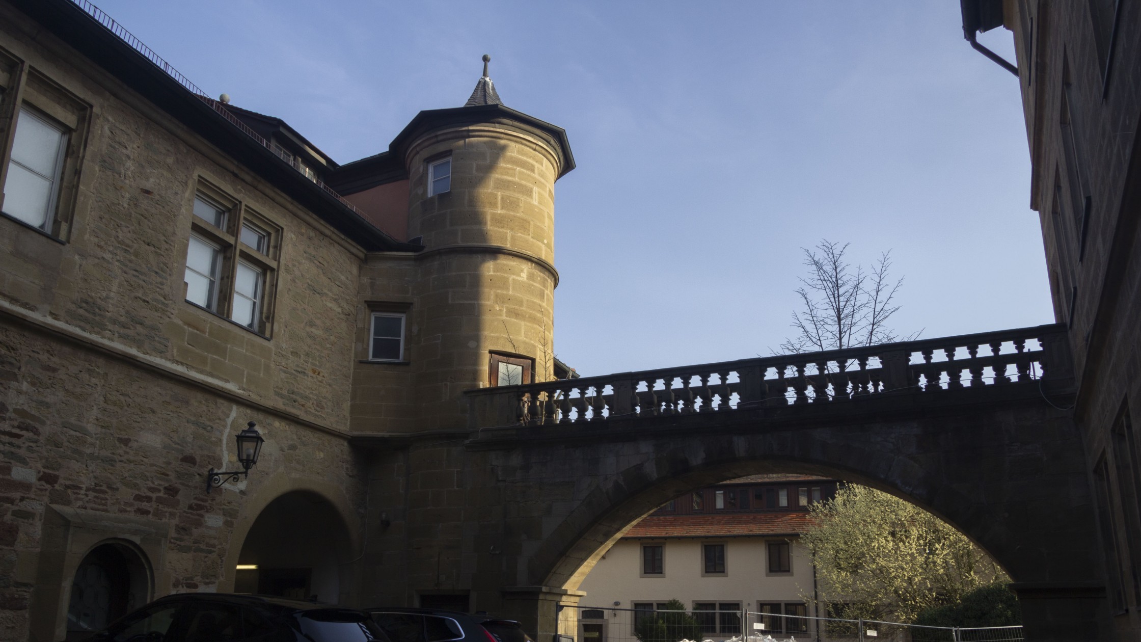 Baustelle Innenhof Hotel Schloss Brackenheim