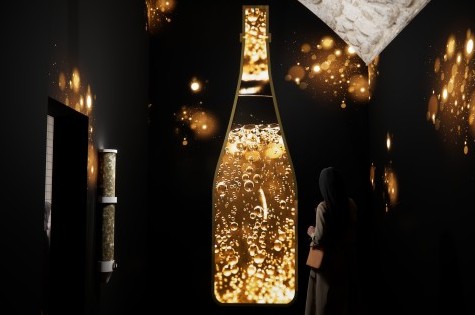 Große Digitale Darstellung von Schaumwein