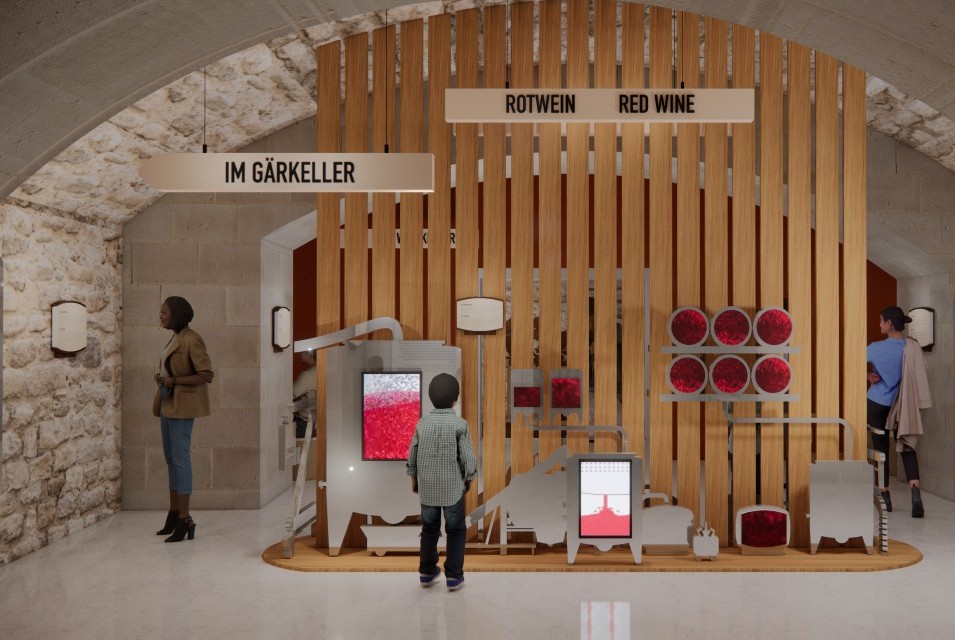 Rotweinherstellung Bildlich dargestellt